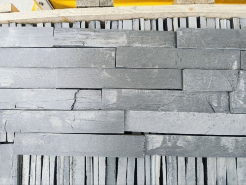 Плитка чёрная из натурального камня фасадная 30 см * 5 см, толщина 7 мм -30 мм купить в Краснодарском крае