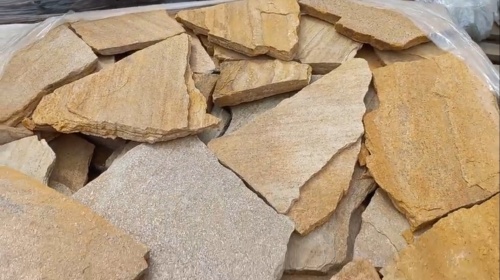 Плитняк златолит жёлтый для цоколя купить в Краснодарском крае