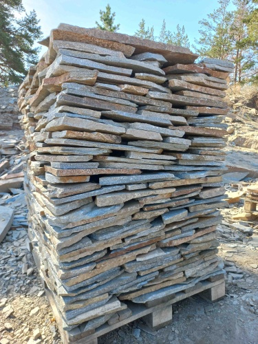 Плитняк златолит серебристый для цоколя, отмостки купить в Краснодарском крае