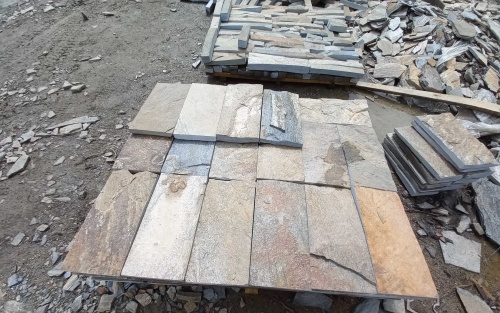 Плитка пилёная златолит Уральский для цоколя, отмостки купить в Краснодарском крае