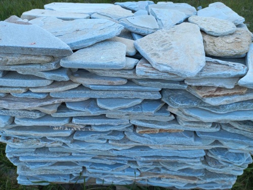 Плитняк златолит зелёный галтованный для цоколя купить в Краснодарском крае