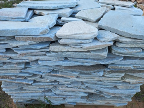 Плитняк златолит зелёный галтованный для цоколя купить в Краснодарском крае